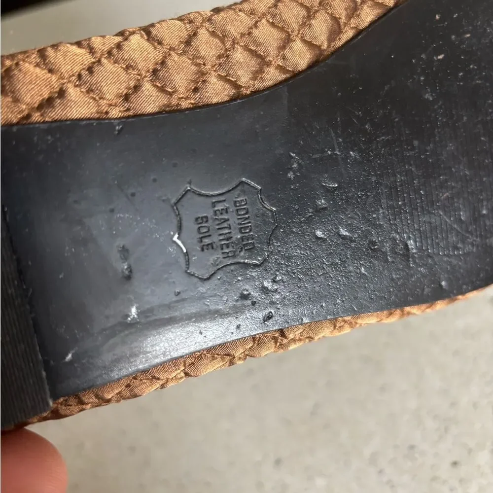 Quilted Brown Ballet Flats